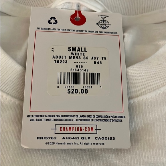 Champion Classic White Tee with Logo - Picture 5 of 5